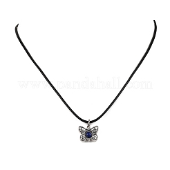 3 шт. ожерелье из вощеного шнура с подвеской из сплава и натурального лазурита&nbsp;NJEW-JN05438