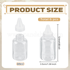 6 шт. пластиковая пустая бутылка для жидкости&nbsp;DIY-LP0001-63