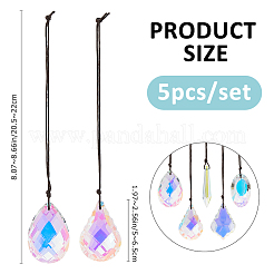 5шт. стеклянные подвесные ловцы солнца&nbsp;HJEW-FH00193