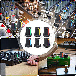 120 шт. 6-цветные пластиковые колпачки для гитарных ручек&nbsp;AJEW-CA0005-26