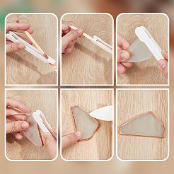 2 шт. нож для вскрытия писем из АБС-пластика и 2 шт. набор инструментов для упаковки из стеклянной медной фольги 2 цветов&nbsp;TOOL-OC0002-16