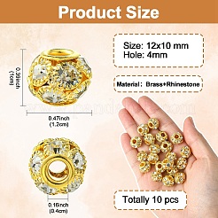 10 шт. Латунные бусины&nbsp;RB-YW0001-19G