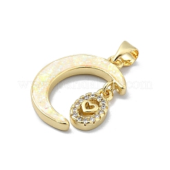 Латунные микропаве прозрачные подвески с фианитом&nbsp;KK-A221-18H-G