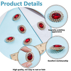 4 шт. пуговицы из сплава с двумя отверстиями и стеклянной ножкой&nbsp;FIND-DR0001-99D