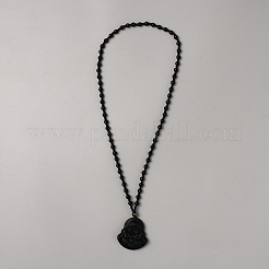 Стекло ожерелья шкентеля&nbsp;NJEW-WH0015-63C