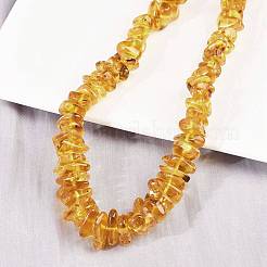 Ожерелья из бисера с натуральной янтарной крошкой&nbsp;NJEW-L466-03B