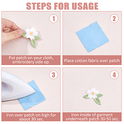 20 шт. 2 стиля цветочной вышивки тканью пришивные аппликации&nbsp;PATC-FH0001-20