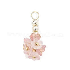 12 шт. подвески из прозрачного акрила в виде цветка&nbsp;PALLOY-JF03895