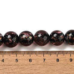 Нити стеклянных бусин из дихроичной фольги ручной работы&nbsp;DICH-U001-06E