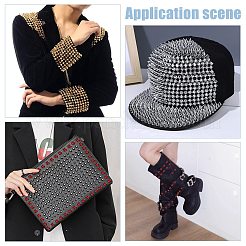 4 ярд двухцветных пластиковых заклепок&nbsp;DIY-WR0004-34