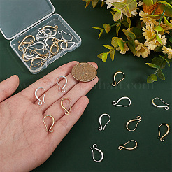 32 шт. 2-цветная стойка с покрытием из экологически чистой латуни для сережек-крючков&nbsp;KK-PH0009-33