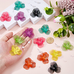 Наборы для изготовления сережек-гвоздиков из искусственного жемчуга и нержавеющей стали 430 в виде цветка своими руками&nbsp;DIY-FH0009-99