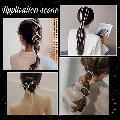 4шт 4 вида пластиковых жемчужин с железными заколками для волос&nbsp;OHAR-GF0001-36