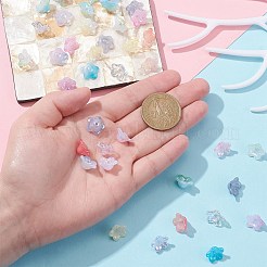 200шт 10 цвета непрозрачных акриловых колпачков для бусин&nbsp;OACR-CJ0001-43