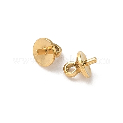 304 нержавеющая сталь чашечка жемчужные штифты булавки подвески&nbsp;STAS-L300-004C-G