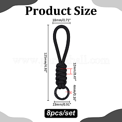 8 шт. полиэстеровый трикотажный ремешок для запястья&nbsp;AJEW-ME0002-52