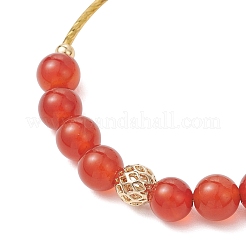 Женские браслеты из натурального сердолика из бисера&nbsp;BJEW-JB12961