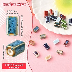 20шт фарфоровые бусины ручной работы&nbsp;PORC-YW0001-67