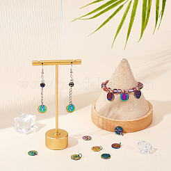 12 шт. радужные цветные ионно-покрытие (IP) 201 подвески из нержавеющей стали&nbsp;STAS-UN0032-35