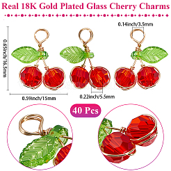 40 шт. подвески из вишневого стекла&nbsp;FIND-BBC0004-45