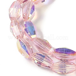 Стеклянные бусины с гальваническим покрытием &nbsp;GLAA-Q101-03A-AB01