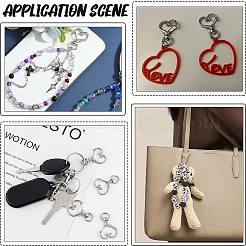 40 шт. поворотные карабины из цинкового сплава в форме сердца&nbsp;FIND-SP0001-20G