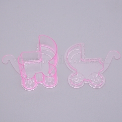 Прозрачные пластиковые коробки для конфет в форме детской коляски&nbsp;LS-CON-WH0080-52B
