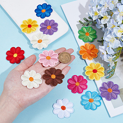 2 комплект цветочных нашивок из полиэстера и хлопка с компьютерной вышивкой&nbsp;PATC-DR0001-07