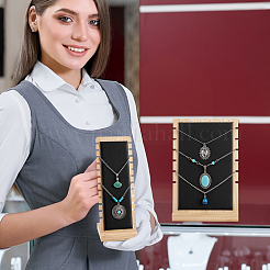 2 комплект из 2-х стилей бамбуковых наклонных стендов для ожерелий&nbsp;NDIS-PH0001-09B