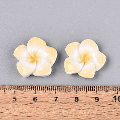 Кабошоны из непрозрачной смолы в виде цветка плюмерии&nbsp;CRES-T025-30B-02
