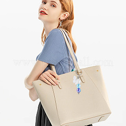 10 шт. застежки для брелока из железного прута с бусинами&nbsp;AJEW-SC0003-89P