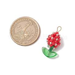 Подвески-бутоны из стеклянных бусинок&nbsp;PALLOY-MZ00760-01