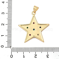 Кулоны с эмалью из латуни с микро паве&nbsp;KK-G536-20G