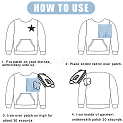 12 шт. аппликации для вышивки на ткани в форме звезды&nbsp;PATC-GF0001-33A