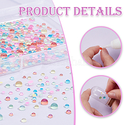 5 пакетик 5-х цветного стекла кабошон&nbsp;MRMJ-PH0002-83