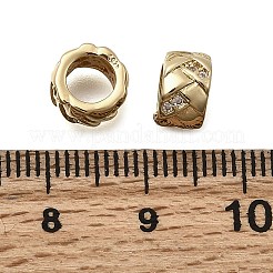 Латунь микропаве прозрачный кубический цирконий европейский бисер&nbsp;KK-Z126-08G