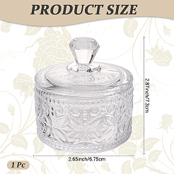 1шт стеклянная банка для конфет с крышкой&nbsp;AJEW-CN0005-13B