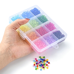 2016шт 12 цвета прозрачные акриловые бусины&nbsp;TACR-YW0001-61