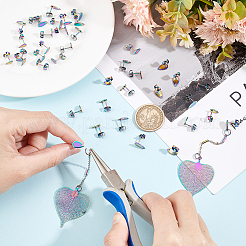 40 шт. 2 шт. фурнитура для сережек-гвоздиков из нержавеющей стали 304&nbsp;STAS-DC0011-82