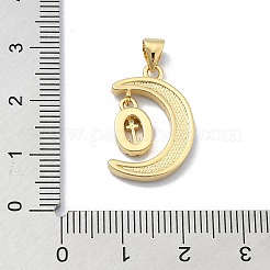 Латунные микропаве прозрачные подвески с фианитом&nbsp;KK-A221-18C-G