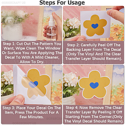 Самоклеящаяся наклейка на автомобиль из ПВХ с цветком DIY-WH0453-57D