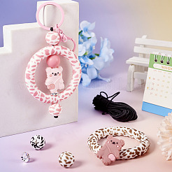 Набор для изготовления силиконового брелока «кольцо и медведь» своими руками&nbsp;DIY-TA0009-16