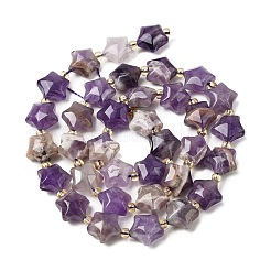 Природный аметист нитей бисера&nbsp;G-Z080-A34-10mm