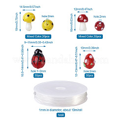 Наборы для самостоятельного изготовления растягивающихся браслетов ко дню защиты детей&nbsp;DIY-KS0001-13