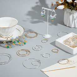 2 цвет комплект из серег-колец из сплава&nbsp;EJEW-WR0001-02