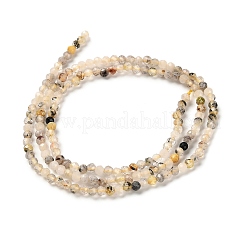 Нити бусин из натурального рутилированного кварца&nbsp;LS-G-RM2025-09-2.5mm