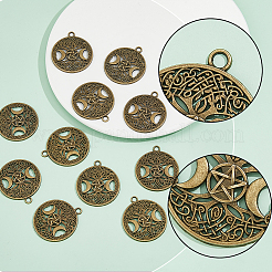 40 шт. подвески из полого сплава в тибетском стиле TIBEP-FH0001-29AB