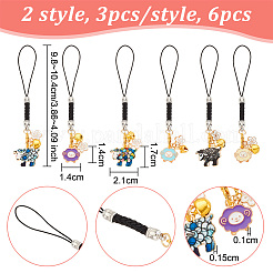 Подвеска из эмали из сплава овцы&nbsp;HJEW-AB00478