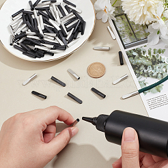 120 шт. 2-х цветные цинковые наконечники для шнура&nbsp;FIND-NB0005-64