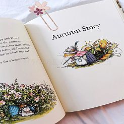 2 шт. 2 стиля закладки из цинкового сплава с эмалью в тонах розового золота&nbsp;AJEW-LP0004-43B